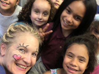 Happy Julie at the Boys and Girls Club