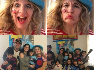 Happy Julie with Birthday party Collage