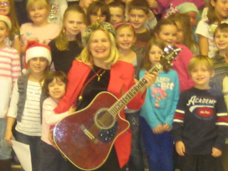 Julie Sings for the Hajjar school second grade-Christmas 2011-close 2 copy